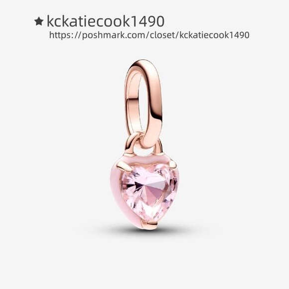Pandora ME Pink Chakra Heart Mini Dangle Charm - Picture 1 of 2